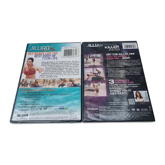 Jillian Michaels 30 Day Shred & Killer Abs Workout DVDs Lot 2 Fitness NEW Sealed - Picture 2 of 3